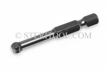 #13049_718 - 3/16" Ball Hex x 6"(150mm) OAL Non-Magnetic Stainless Steel Power Bit. ball hex, power bit, allen wrench, stainless steel